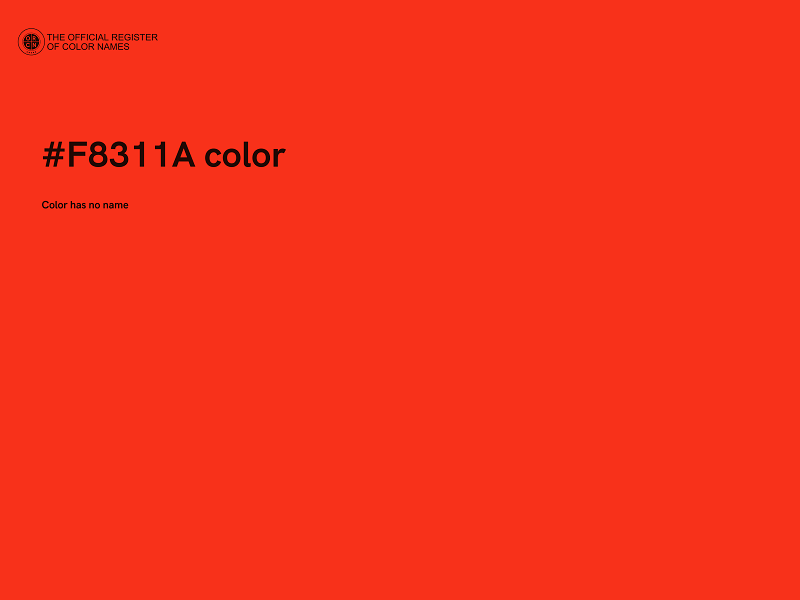 #F8311A color image