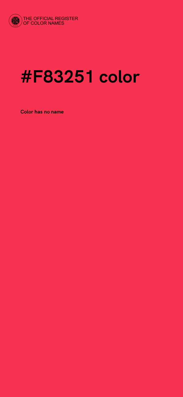 #F83251 color image