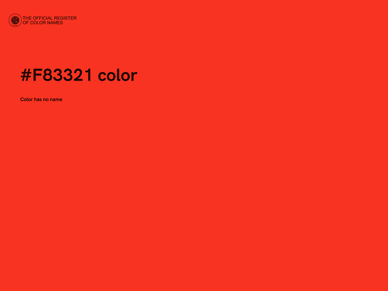 #F83321 color image