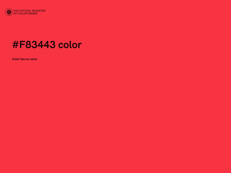 #F83443 color image