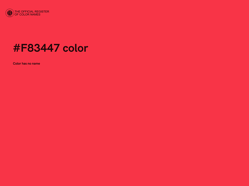 #F83447 color image