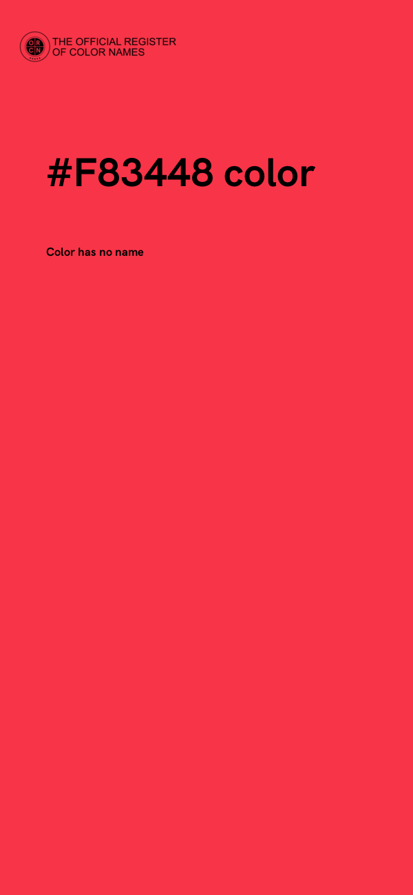 #F83448 color image