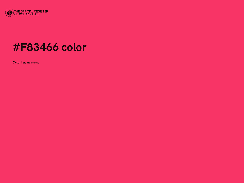#F83466 color image