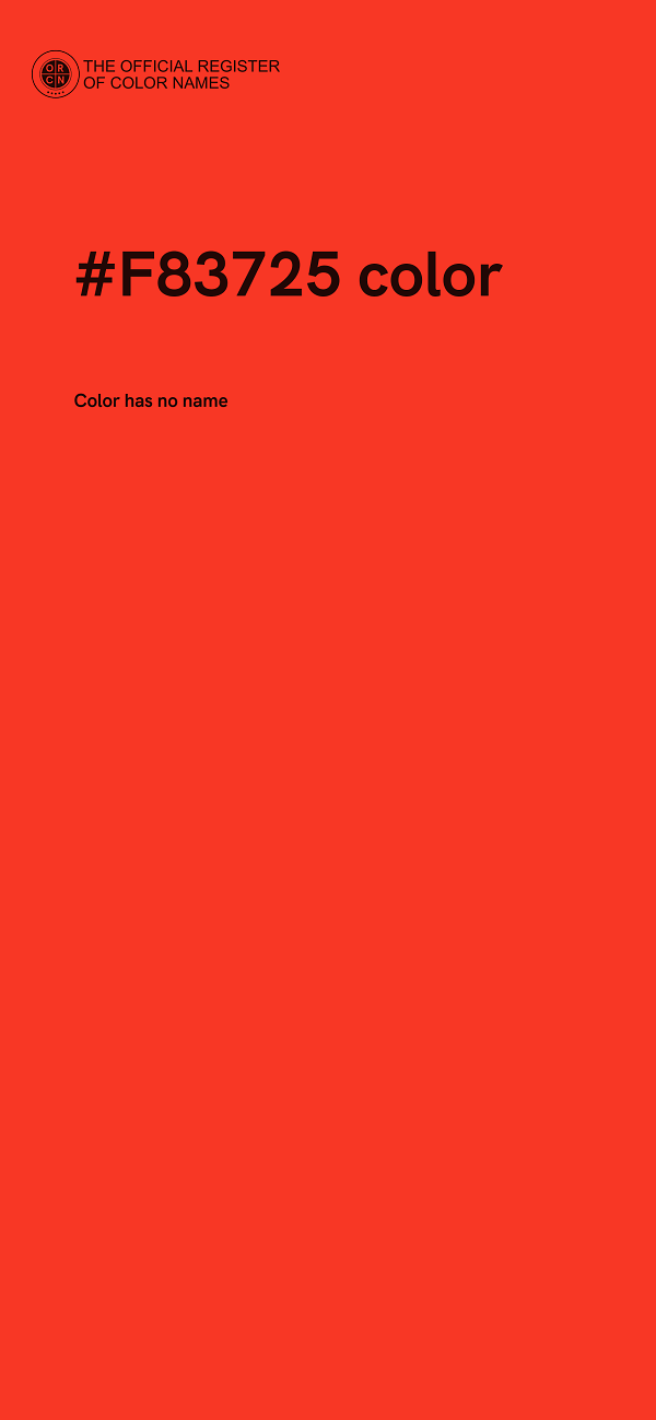 #F83725 color image