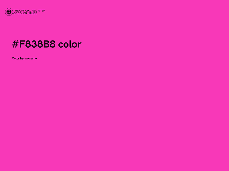 #F838B8 color image