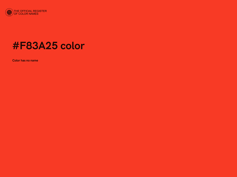 #F83A25 color image