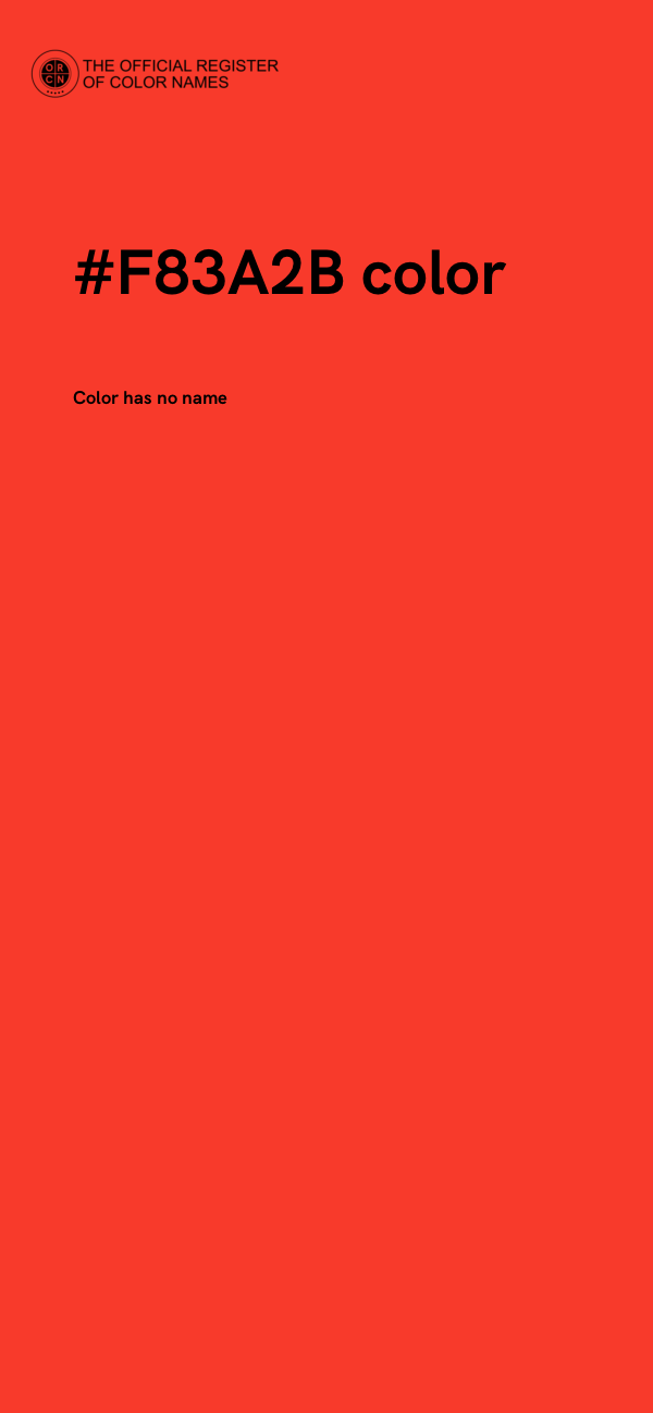 #F83A2B color image