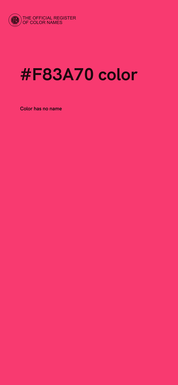 #F83A70 color image