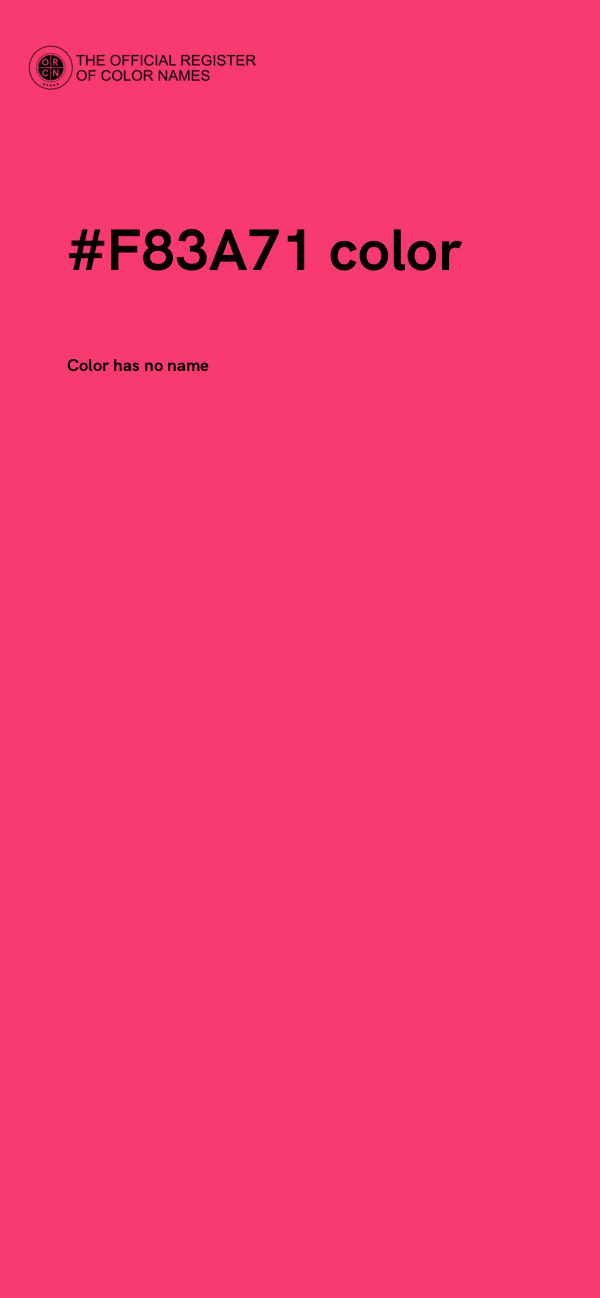 #F83A71 color image