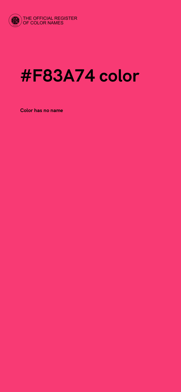 #F83A74 color image