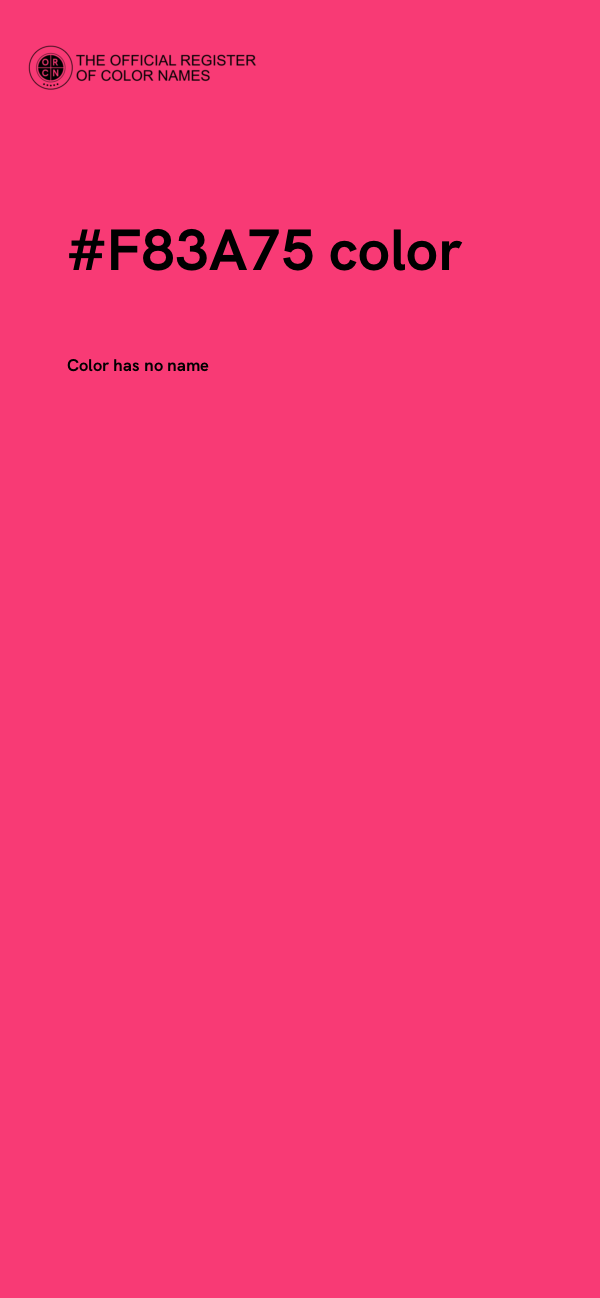 #F83A75 color image