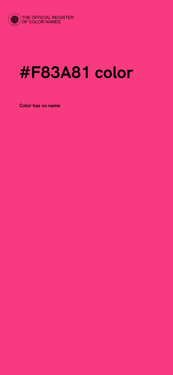 #F83A81 color image
