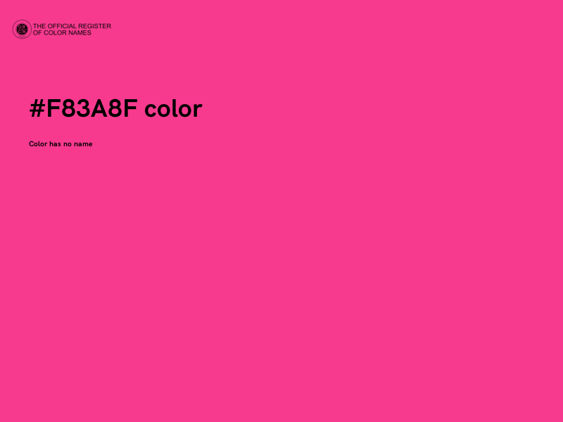 #F83A8F color image