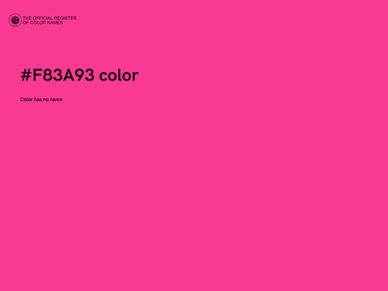 #F83A93 color image