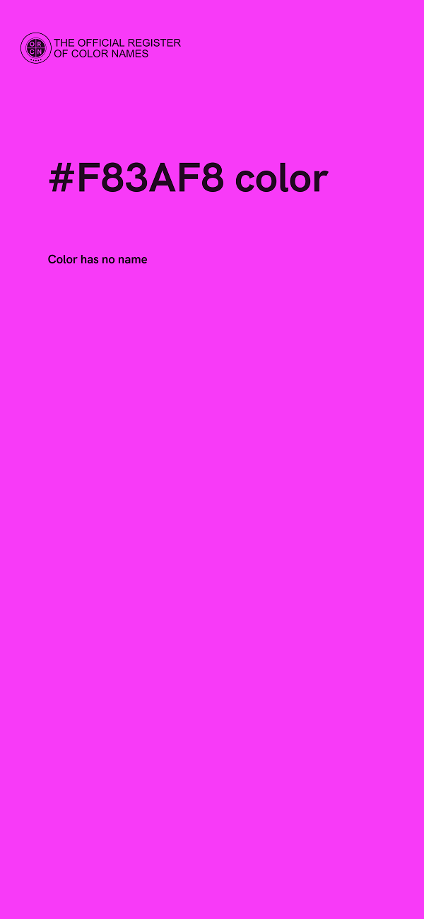 #F83AF8 color image