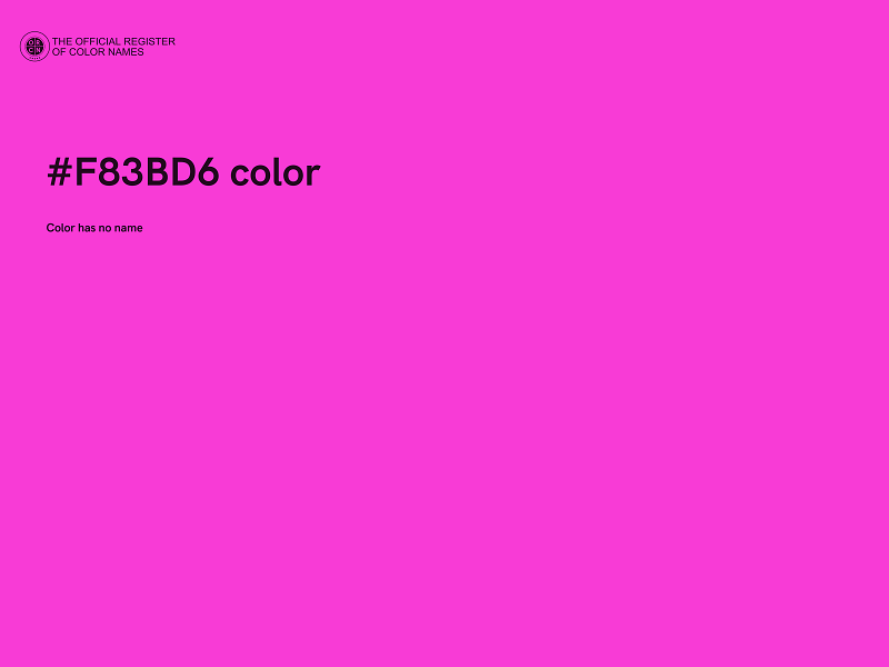 #F83BD6 color image