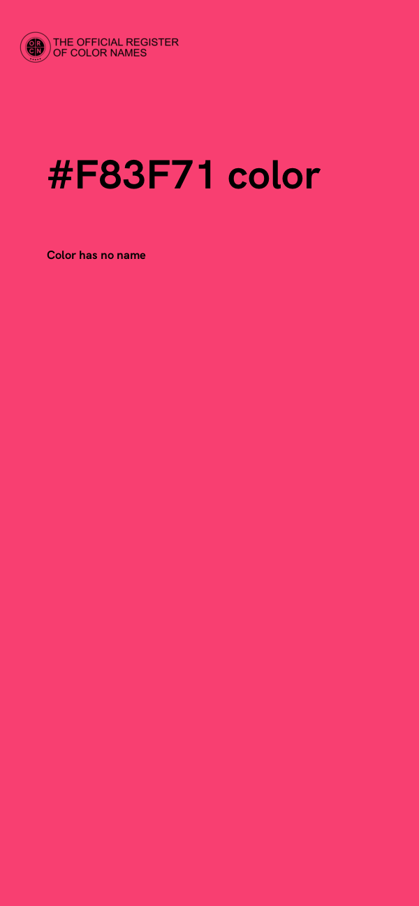 #F83F71 color image