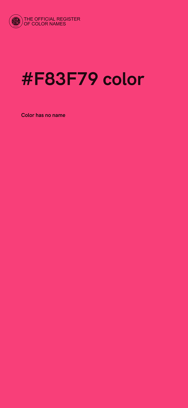 #F83F79 color image