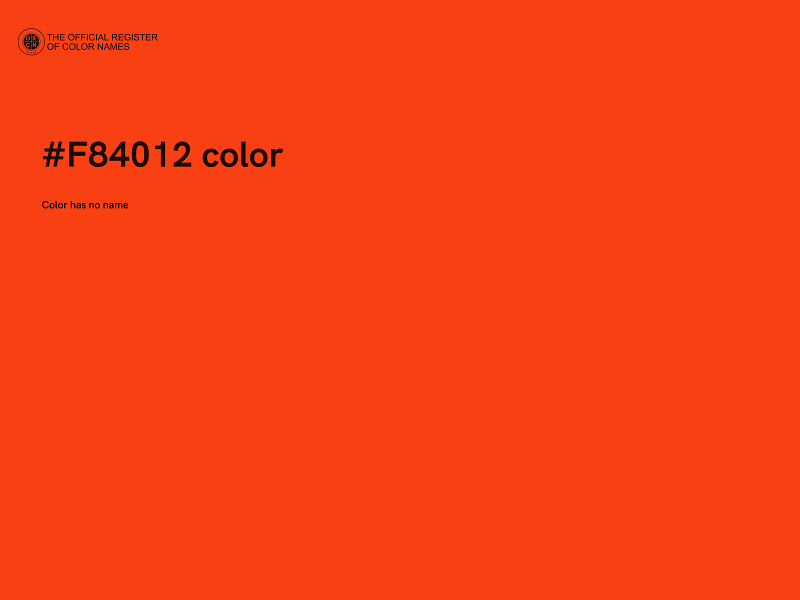 #F84012 color image