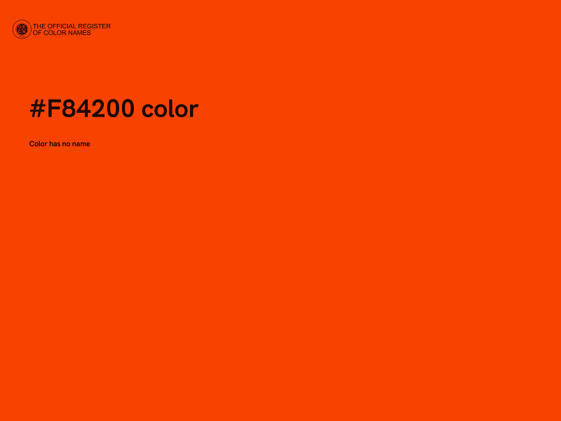 #F84200 color image