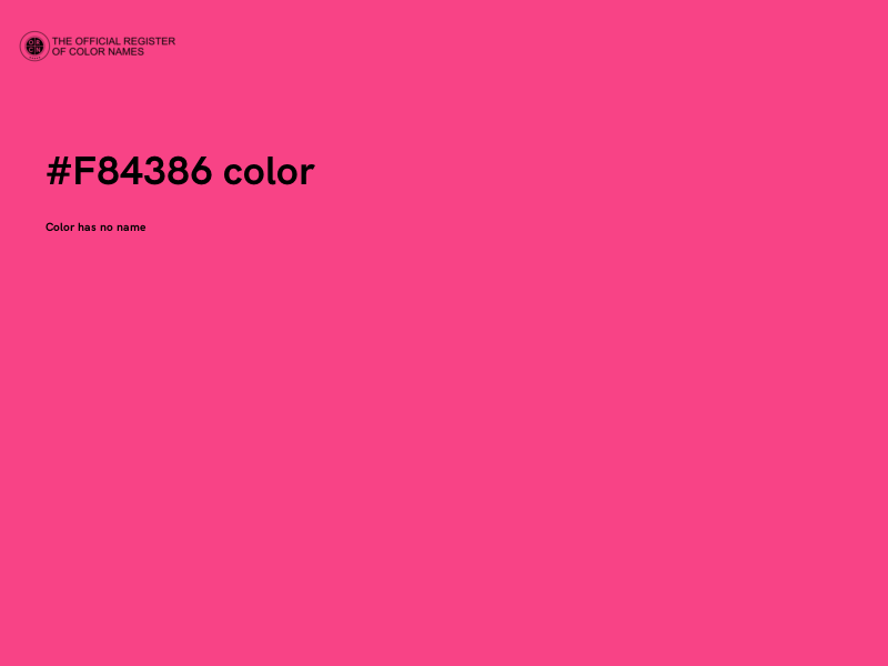 #F84386 color image