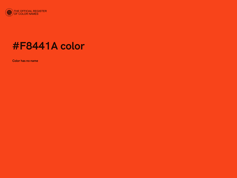 #F8441A color image