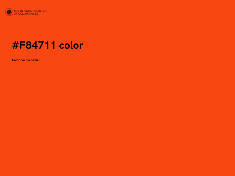 #F84711 color image