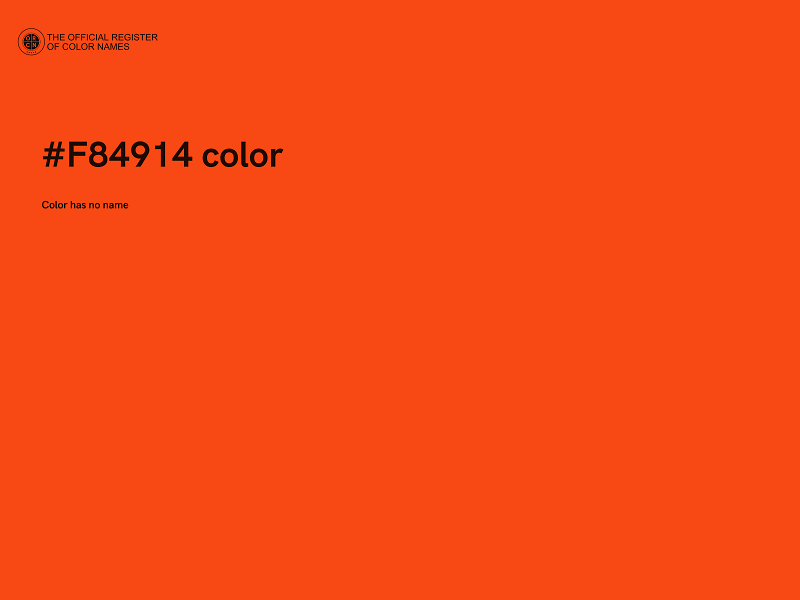 #F84914 color image