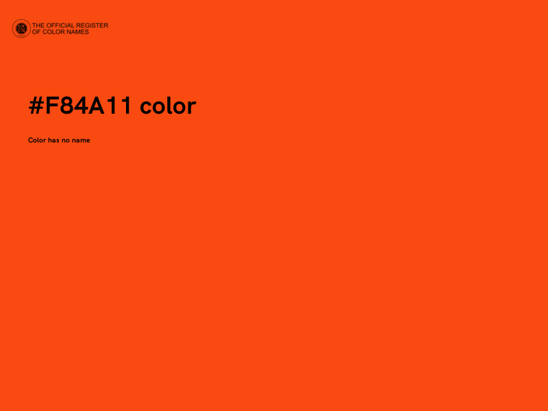 #F84A11 color image