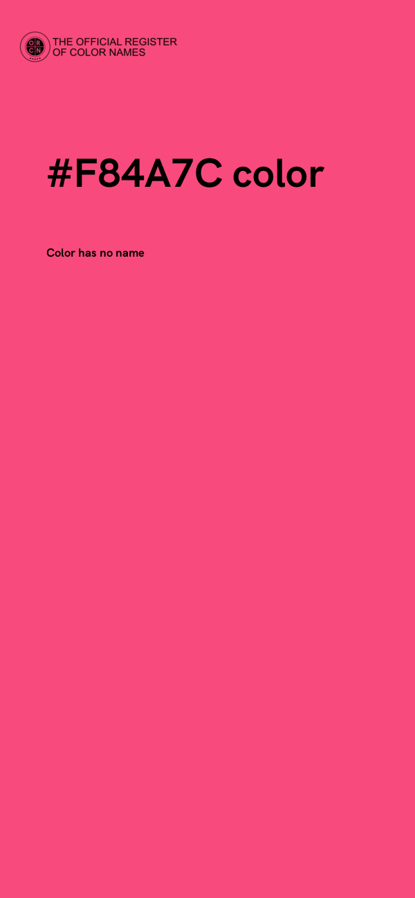 #F84A7C color image