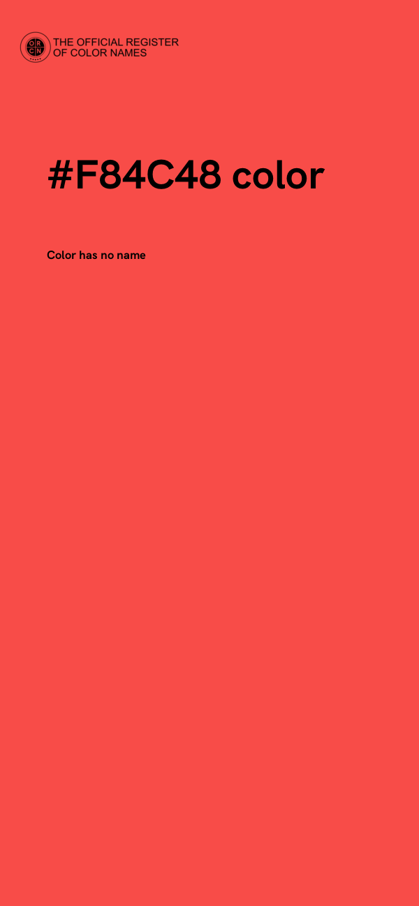 #F84C48 color image