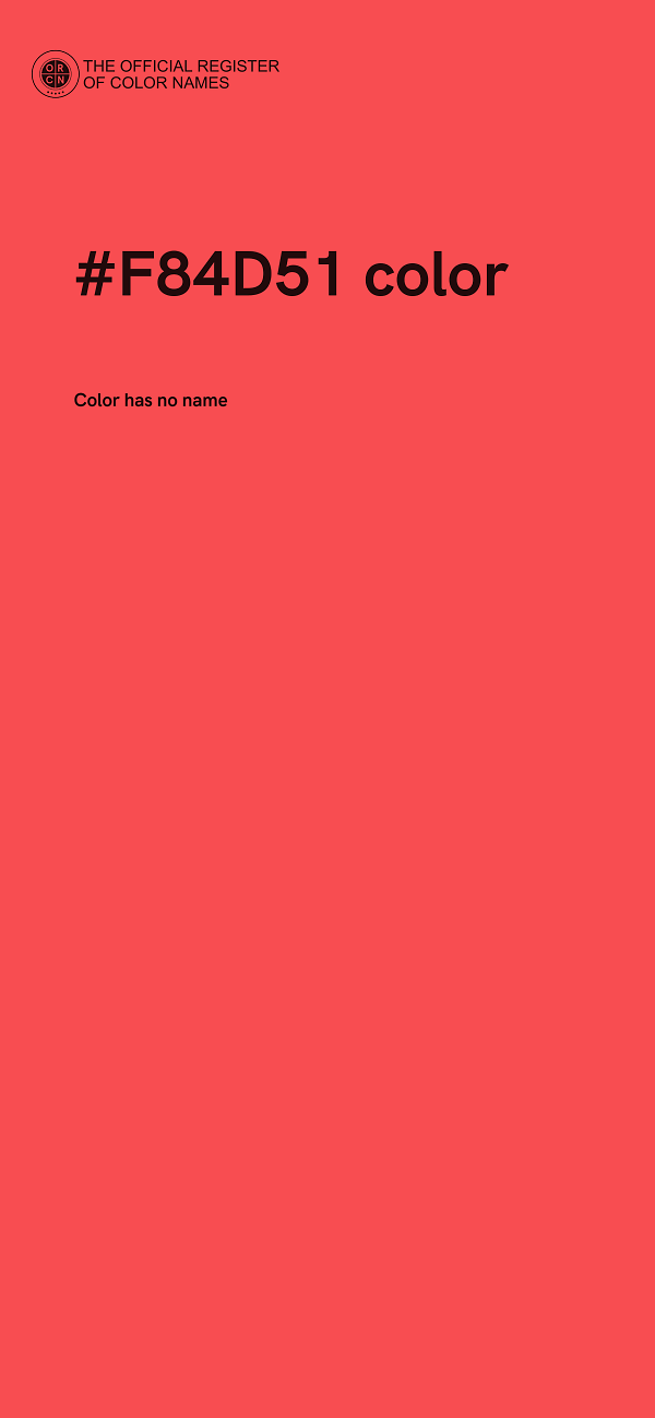 #F84D51 color image