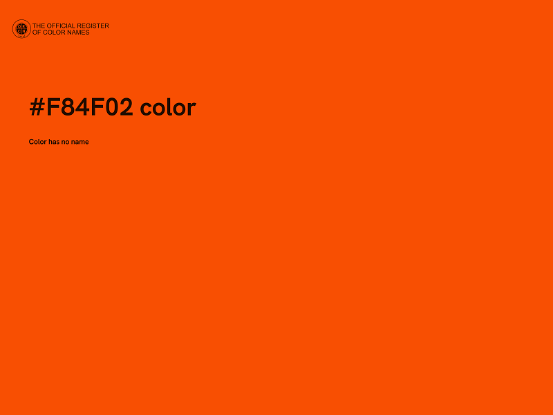 #F84F02 color image