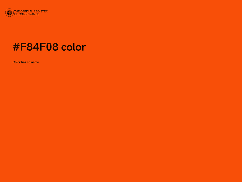 #F84F08 color image