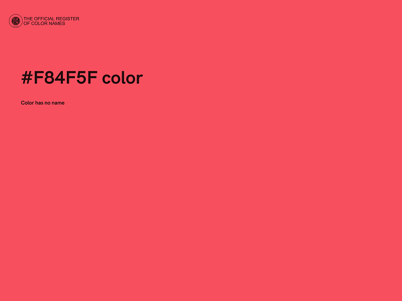 #F84F5F color image