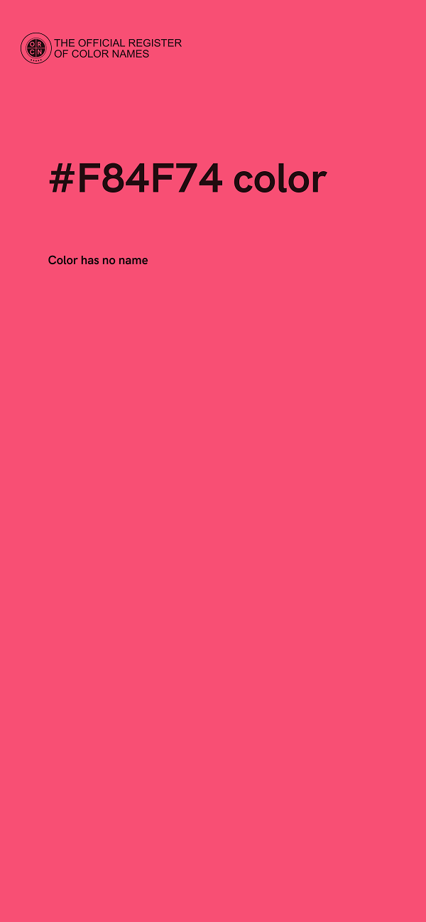 #F84F74 color image