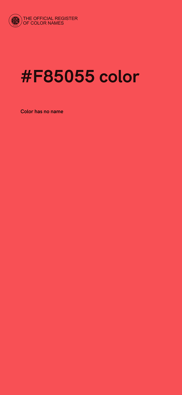 #F85055 color image