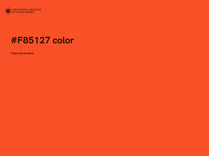 #F85127 color image