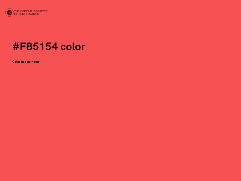 #F85154 color image