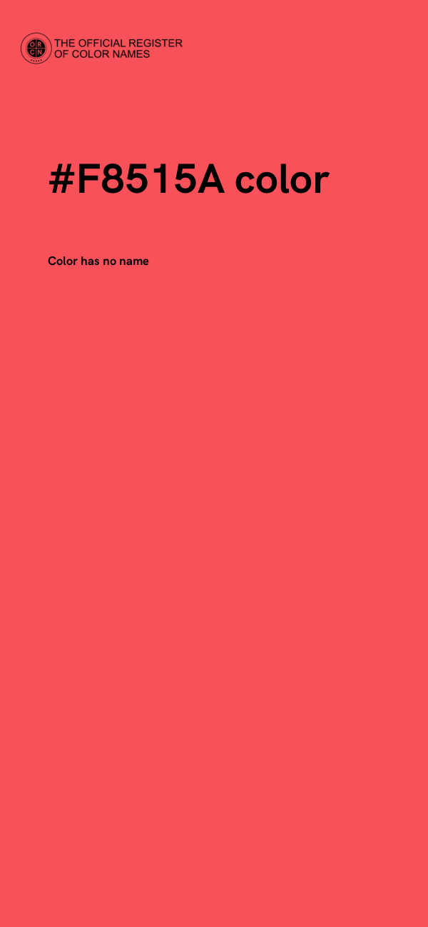 #F8515A color image