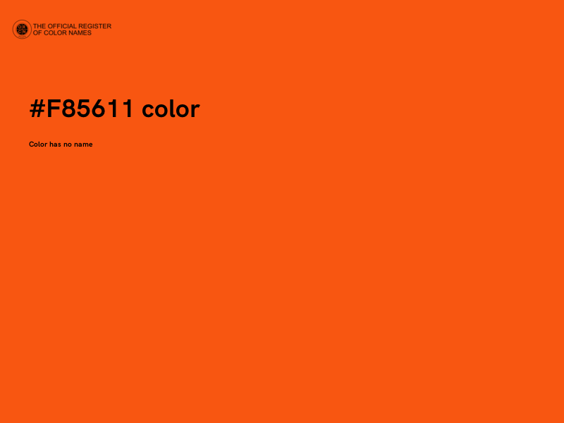 #F85611 color image