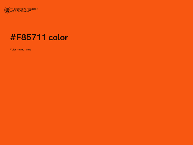 #F85711 color image