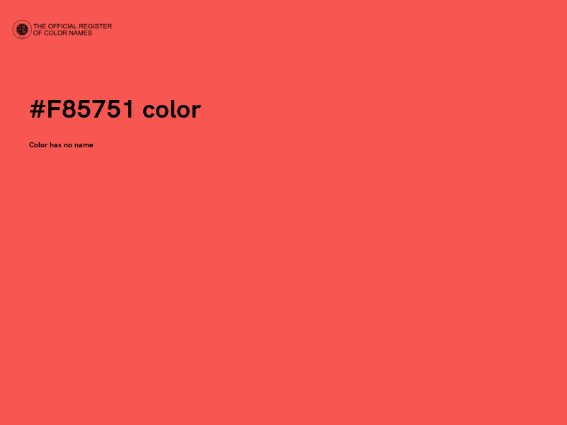 #F85751 color image