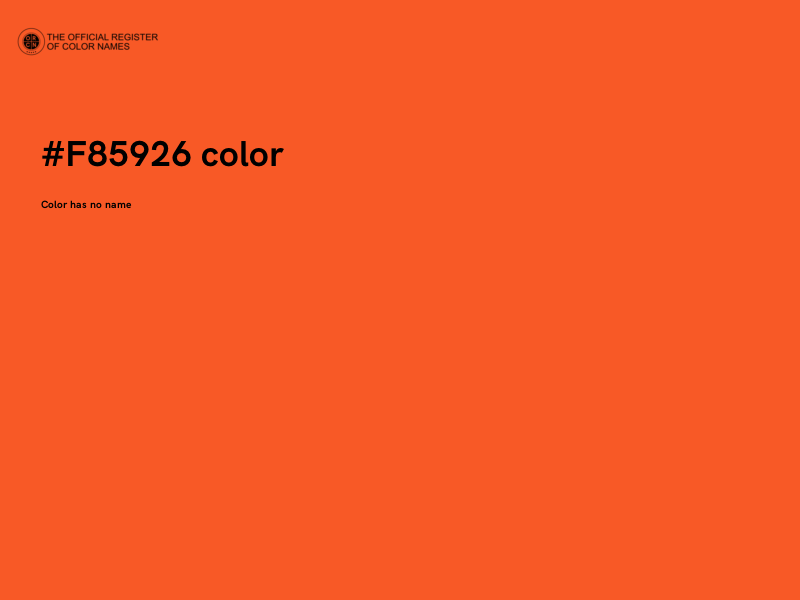 #F85926 color image