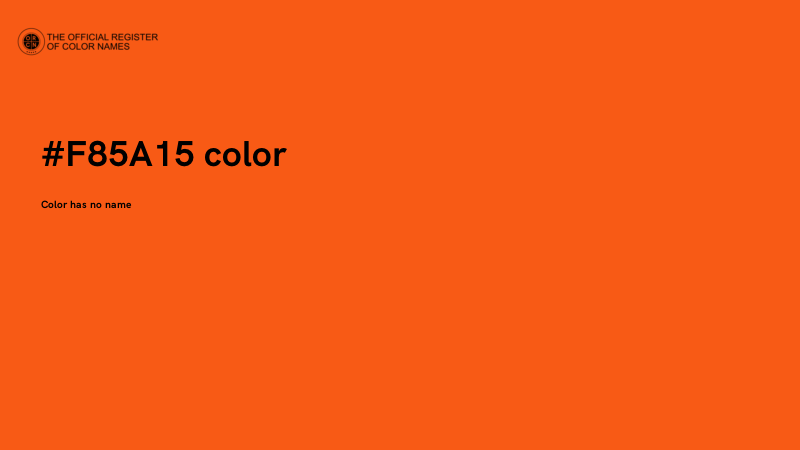#F85A15 color image