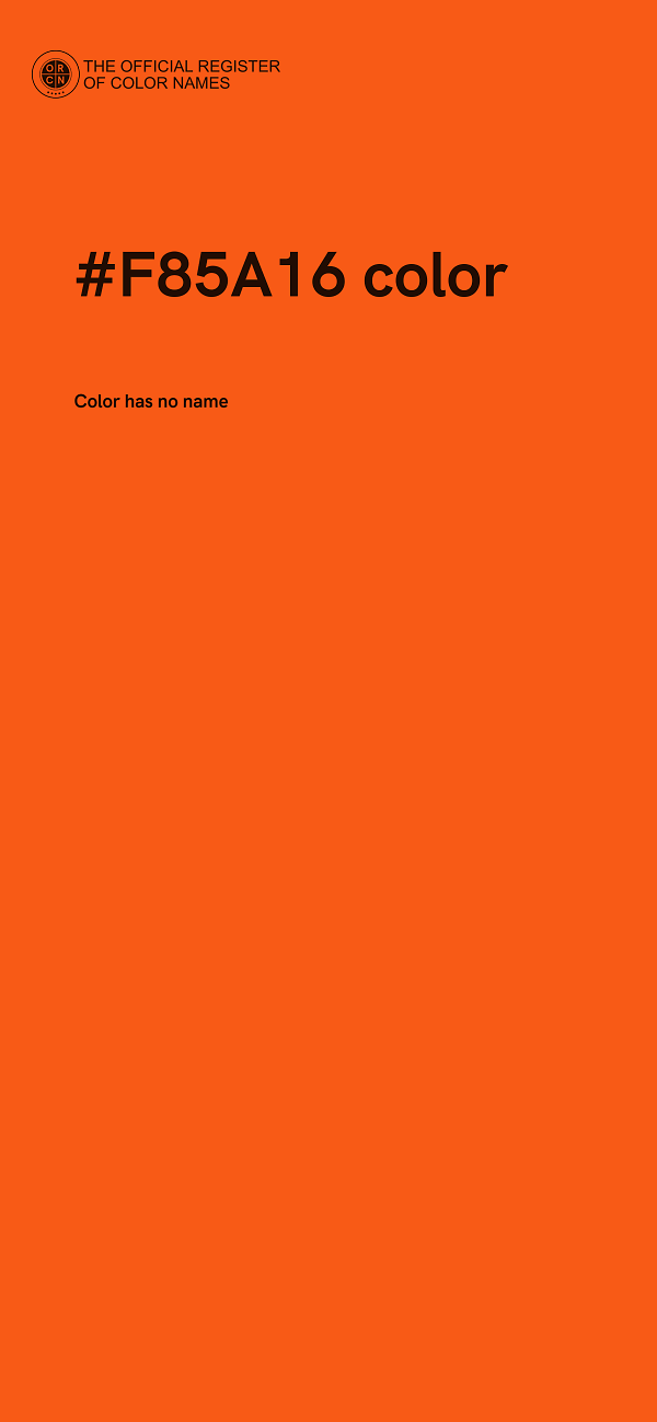 #F85A16 color image
