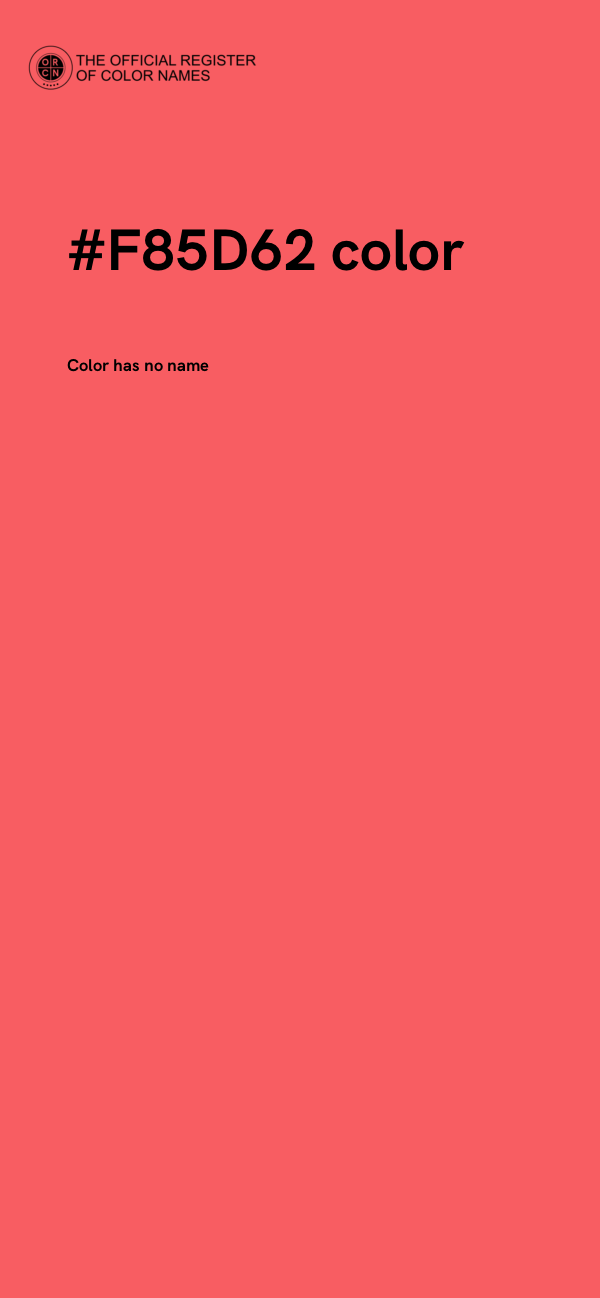 #F85D62 color image