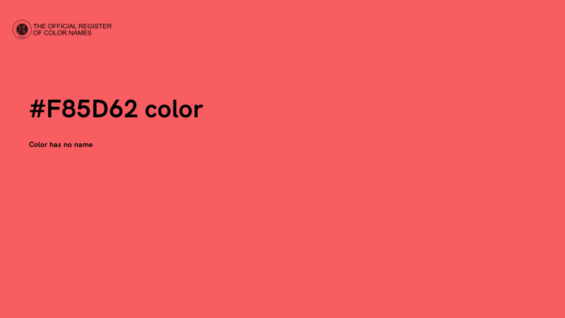 #F85D62 color image