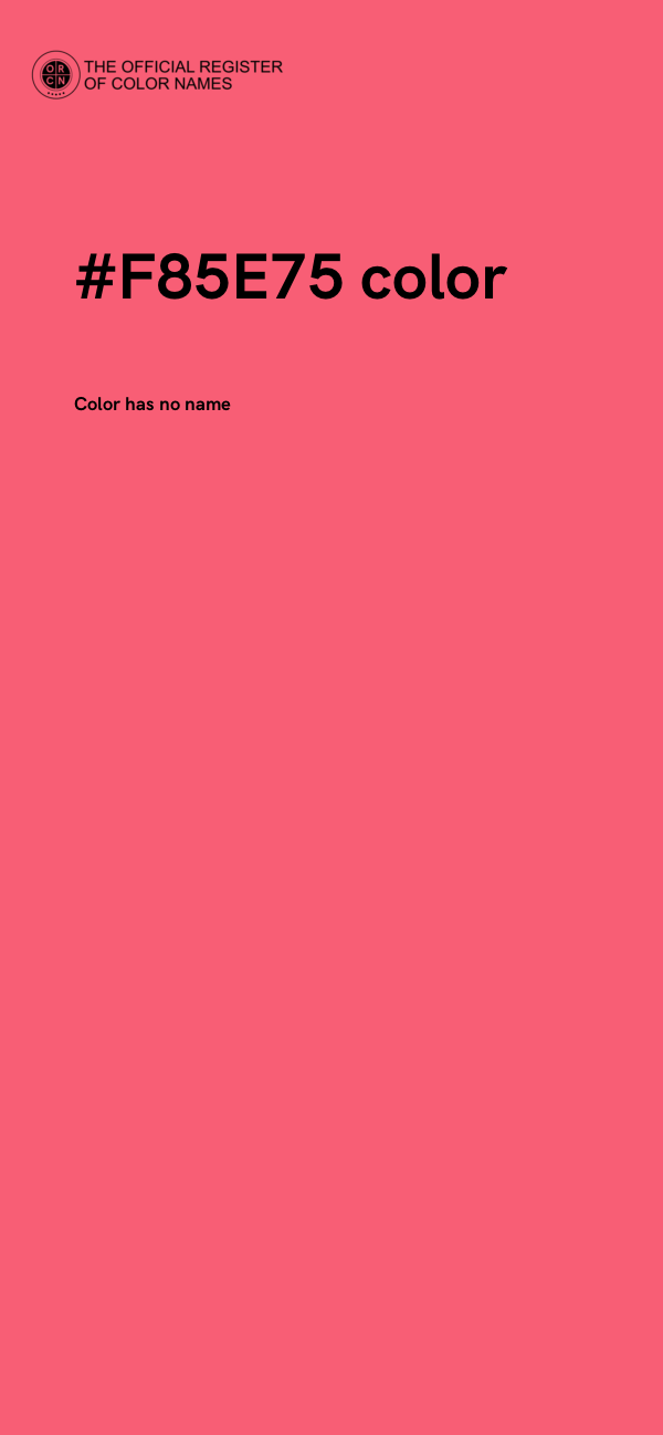 #F85E75 color image