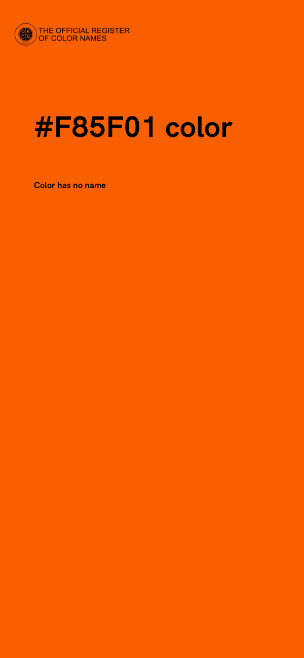 #F85F01 color image